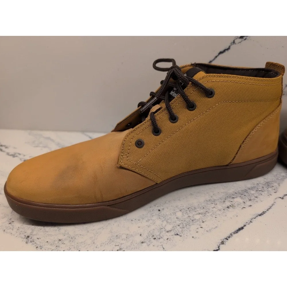 Timberland Groveton Chukka‎ Sneakers Mens 11.5 Suede Canvas Tan Lightweight Boot